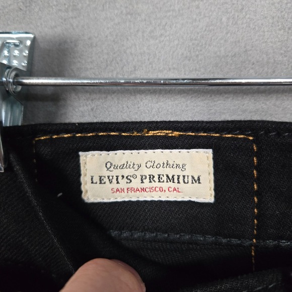 Levis 541 Jeans Mens 30x30 (31x29) Black stretch Denim Premium Tapered - Picture 4 of 10